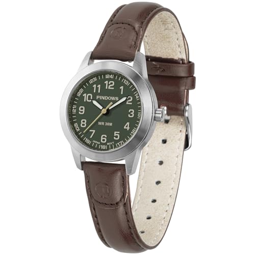 PINDOWS Watches for Women, Classic Business Analog Quartz Small Ladies Watches, 3ATM Waterproof Fashion Dress Watch with Easy-to-Read Luminous Dial