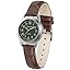 Silvery Case Brown Strap Silvery Case Brown Strap