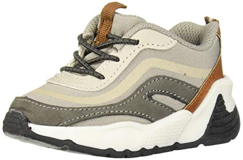 OshKosh B'Gosh Baby-Boy's Belair Athletic Sneaker, Khaki, 4 M US Toddler
