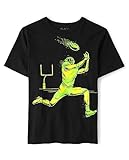 The Children's Place Boys' Short Sleeve Sports Graphic T-Shirt, Football Catch, Medium