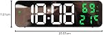Gigicloud LED Horloge murale - 3 Niveau Dimmer Luminosité Horloge numérique avec Température, Humidité et Alarme pour Chambre, Bureau