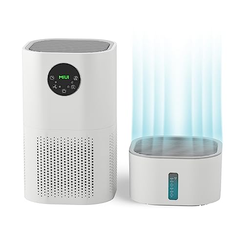 MIUI Air Humidifier - 3-Stage Smart Air Purifyer for Bedroom Home, Hepa Air Filter Cleaner Super Mute Efficient Filtering for Pets Smokers Office Desktop (White) MIUI Air Humidifier - 3-Stage Smart Air Purifyer for Bedroom Home, Hepa Air Filter Cleaner Super Mute Efficient Filtering for Pets Smokers Office Desktop (White)