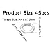 Klyeola 45Pcs M9*0.75 * 2 Carbon Steel Hex Nuts, Metric Thread, Finished Fasteners, Rust Resistant, Heavy Duty Hardware Nuts for Bolts, DIY & Industrial Use