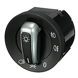 Einfache Montage. 1 stück auto scheinwerfer schalter, chrom scheinwerfer schalter für volkswagen vw touran passat cc b6 3c jetta golf mk5 6 auto zubehör longyitrade