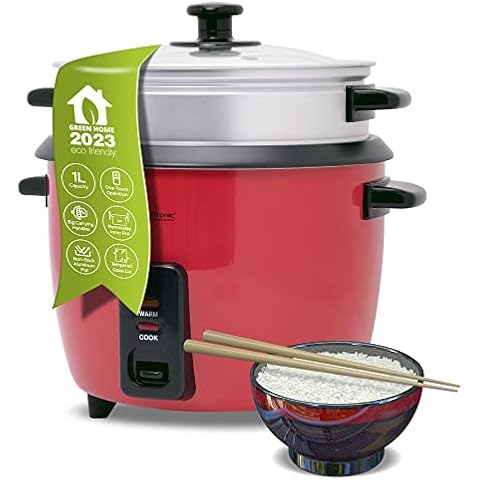 TurboTronic - Arrocera de Acero Inoxidable con Vaporera Cover