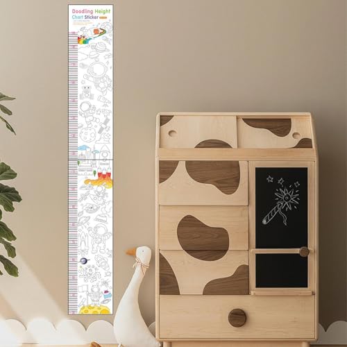 Medidor de tamaño de pared y pegatinas de pared reutilizables multifuncionales para dormitorio 3