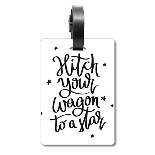 Étiquette de valise Hitch Your Wagon to A Star, cadeau idéal pour les voyageurs