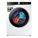 Samsung Lavatrice Slim AI Control WW90DG6G94LK/U3 Libera installazione, 9 Kg, Wifi, Ecodosatore, AI Energy Mode, Carica Frontale, Corpo: Bianco, Oblò e Pannello: Nero, 59,5l x 85h x 46,5p cm