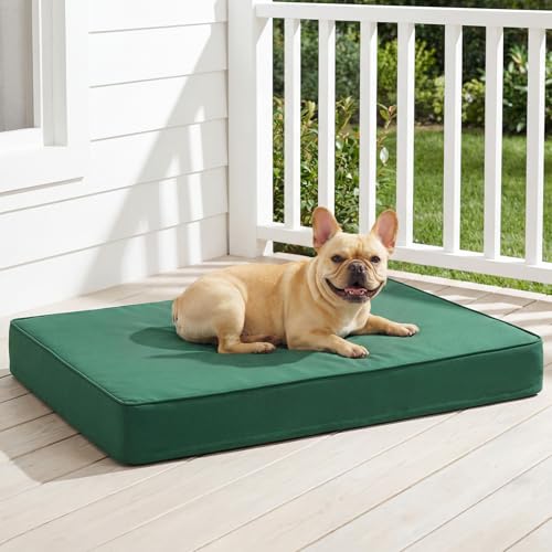 WNPETHOME Outdoor Dog Bed Waterproof, Large Outdoor Dog Bed for Large Sized Dog, Outdoor Indoor Dog Bed with Removable Washable Cover, Egg Crate Foam Dog Crate Mat, Durable Waterproof Dog Be