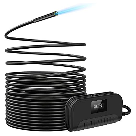 Wireless Endoscope,IP68 Waterproof WiFi Borescope Inspection Camera 5.5mm 2MP Industrial Endoscope Camera Motor Engine Vehicle Pipe Wireless Snake Camera for Android iPhone iOS Phones Tablet(16.5Ft)