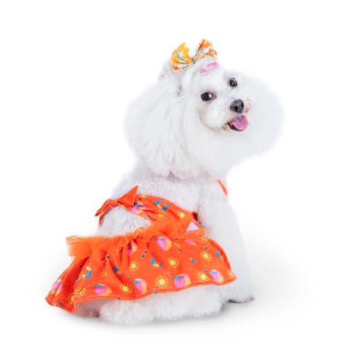 Image of CuteBone One Piece Dog Bikini Swimsuit Dress - Puppy Bathing Suit Costume for Small Dogs - Comfortable & Stylish Pet Clothes for Summer Pool, Beach & Play LTDB05XXS