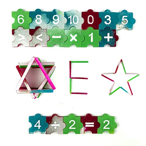 Math Teaching Aids Resin Molds Mathematical Enlightenment Silicone Molds For Resin Addition Subtraction Multiplication Division Molds For Epoxy Resin，For Initiation And Development Of Interest #TOP2