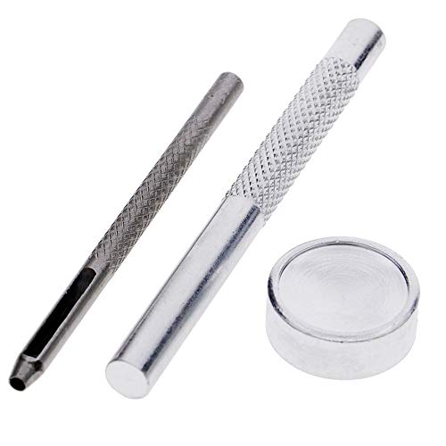 Yakamoz 120 Set Leather Rivets Double Cap Rivet Tubular Metal Studs Leather Craft Rivets Replacement Kit With Fixing Tools For Diy Craft Clothes Shoes Belts | 6Mm 8Mm Size | Silver & Bronze #TOP4