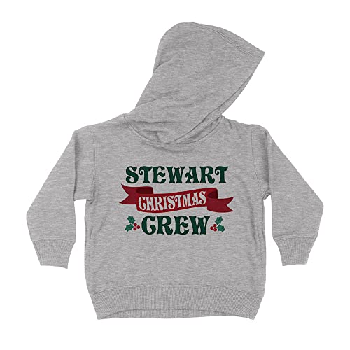 Stewart Christmas Crew Kids Hoodie Sweatshirt Toddler 5T Heather Grey