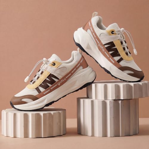 Image of YOHO Men's Sneakers Jipsi | Stylish, Comfortable, Anti Skid & Breathable | Walking, Jogging & Lace Up Casual Sport Shoes for Man /Gents