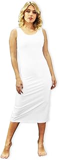 Comodo wide cut long Dress white Small Egyptian cotton 100%