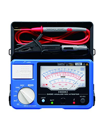Image of Hioki 3490 Analog Megohm HiTester, 4000 Megohms Resistance, 250V, 500V, 1000V DC Test Voltage