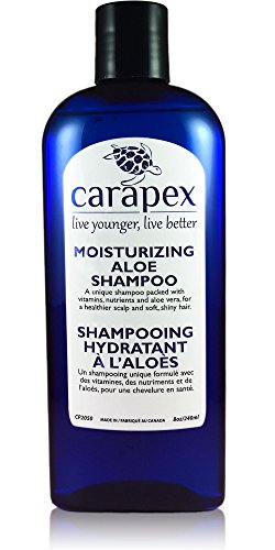 Carapex Moisturizing Aloe Shampoo, Repairs & Adds Volume, Safe for Color Treated, Damaged & Thinning Hair, Paraben & Fragrance Free