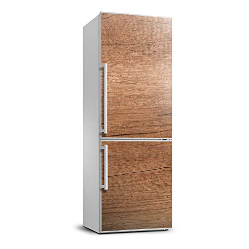Vinilo para nevera de 70x190 cm con diseño de fondo de madera autoadhesivo Tulup 2