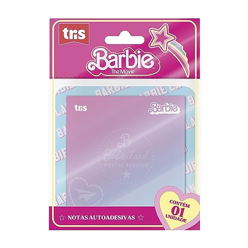 Nota Autoadesiva Barbie Filme 75 x 75mm 50 Folhas Cartela 1 Unidade