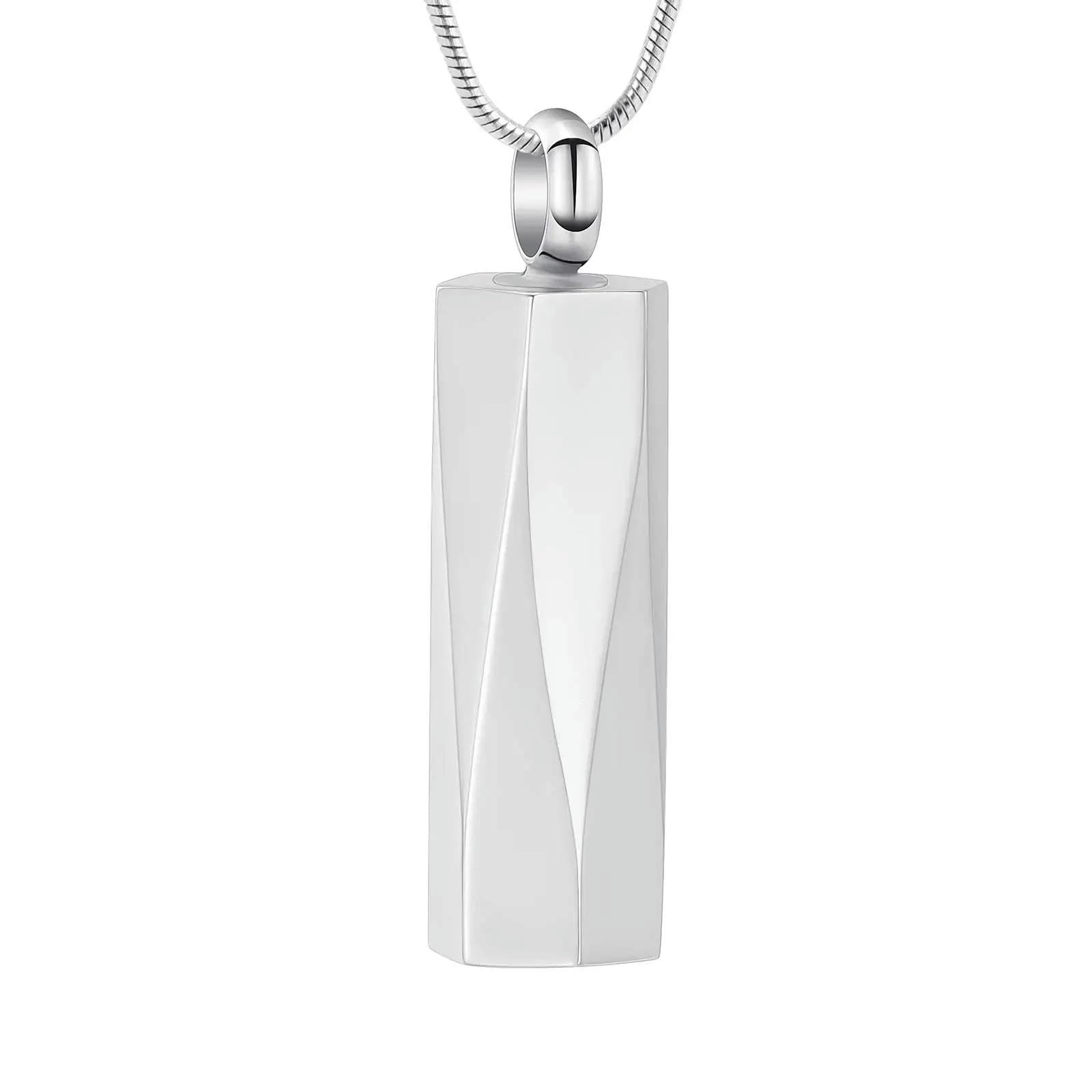 Collier urne pour animaux en acier - Pendentif commémoratif anti-ternissement pour cendres