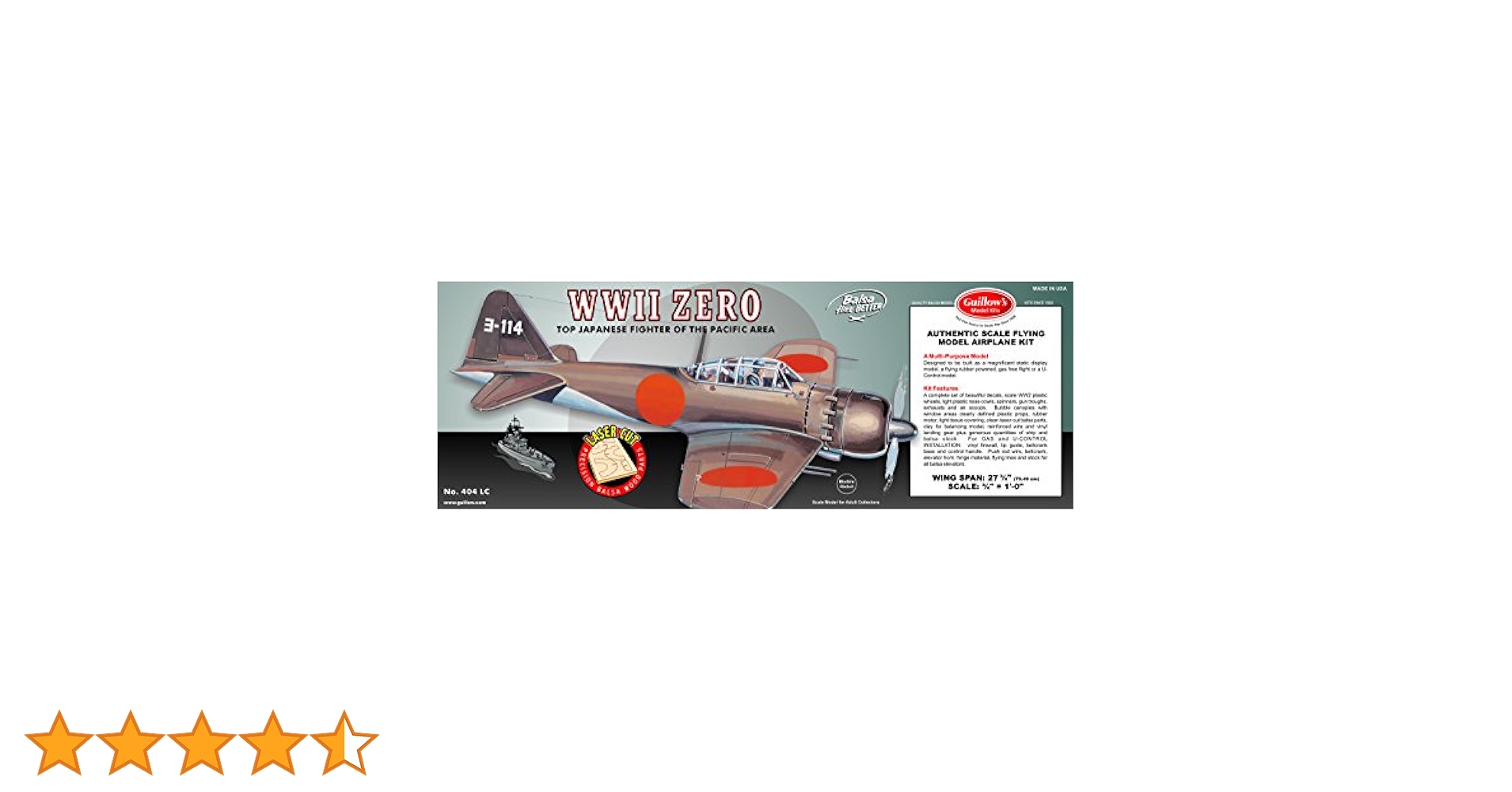 Guillow’s MITSUBISHI ZERO (新品美品) 413V9BC10JL.jpg_BO30,255,255,