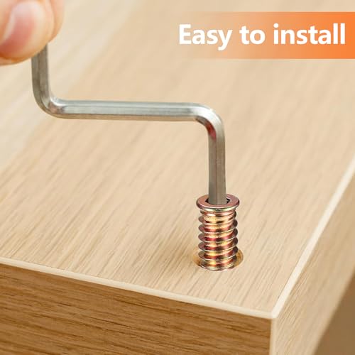 Einschraubmutter, 155 Stück Gewindeeinsatz Holz M4 M5 M6 M8 Einschraubmuffen Eindrehmuffe Sortiment Set für Holz Möbel