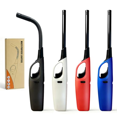 Butane Candle Lighters, 4 Pack Long Lighters for Candle, Multiple-Purpose