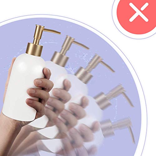 Natheeph 2FLS2F37V5X 14Oz Ceramic Soap Dispenser Ceramic Soap Pump Dispenser Can Fill Liquid For Bathroom/Kitchen  thumb #3