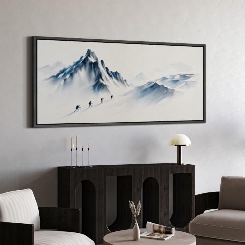 Image of MUDECOR Extra Large Framed Canvas Print Wall Art Hiking for Living Room