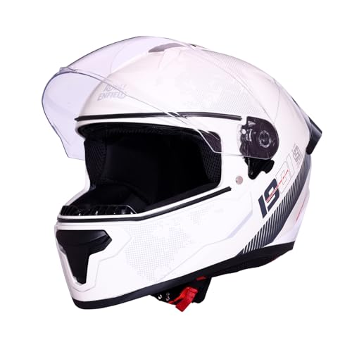 Image of Royal Enfield Override FF Terrane Full Face Helmet | Aerodynamic Spoiler | High-Impact ABS Shell | Certification: ISI & DOT | UV Treated Scratch Resistant Visor | Micrometric Buckle | Grey XL