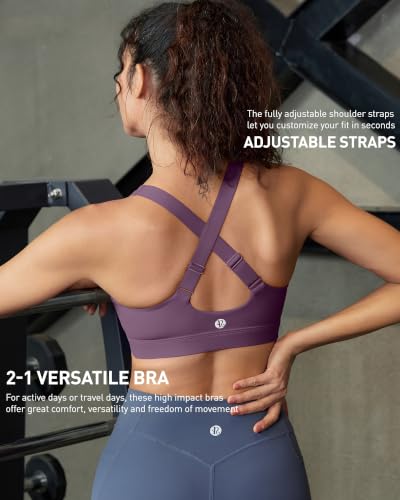 Image of RUNNING GIRL High Impact Sports Bras for Women, Adjustable Straps Bra High Support Workout Bra with Sewn in Pads