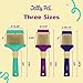 Jelly Pet Double Sided Dog Slicker Brush, Longer Pins, Flexible Head, Fine/Coarse Sides, Removes Unwanted Tangles, Small, Purple