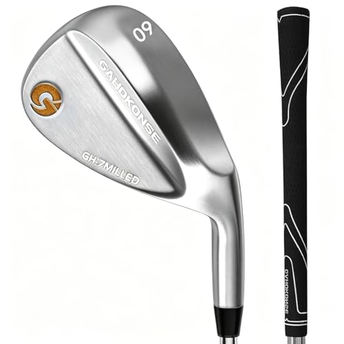 GAHOKONSE Individual Golf Wedge 52/56/60 DegreeForged Golf Gap Wedge Sand Wedge Lob Wedge Precision CNC Milled Clubface (Sliver 60)