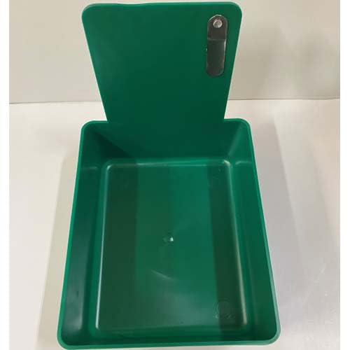 Forest Green Dental Lab Pan with Stainless Steel Clip 12pk 7" x 5¾" x 2½" Made in The USA