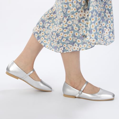 Image of Women's Mary Jane Shoes, Ballet Flats for Women, Square Toe Shoes for Women