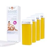 4 unidades de Luz blanca cálida de calidad 100 ml Cera cartucho miel de sunzze para piel normal – para todos los dispositivos 100 ml Cera
