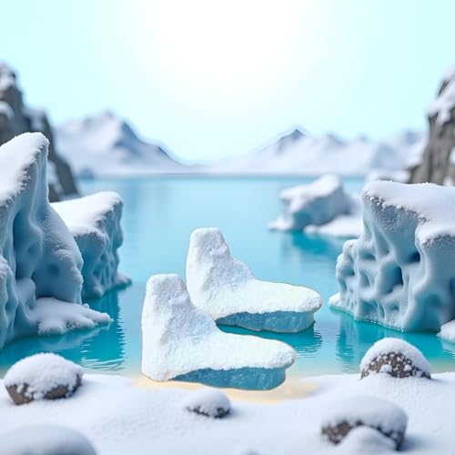 Image of Jinshining 2Pcs Iceberg Model Realistic Arctic Miniature Iceberg 3D Model Polar Bear Christmas Decorations Cake Decoration Craft Home Decoration Cake and Cupcake Toppers Icing and Decorations Cooking