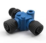 PLOSON NMEA 2000 (N2k) (Te) T-Connector ABS + Metal T-Connector for NMEA 2000 M12 Thread 5-Pin IP67 Waterproof for Lowrance Networks (SC-N2K_3PA)