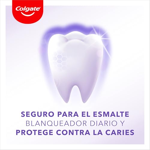 Miniatura 7 de COLGATE Pack Pasta de Dientes Blanqueadora Max White Purple Reveal 4 x 75ml + Sérum Morado 40ml Blanqueador Instantáneo sin Flúor - Dientes más Blancos - Elimina las Manchas Superficiales