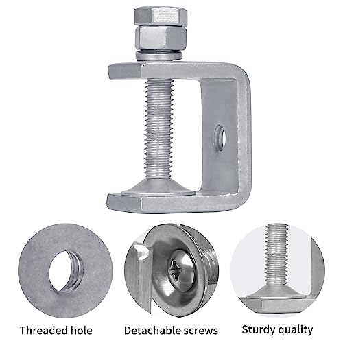 Wmaztool C CLAMPS-001 Stainless Steel Small C Clamp Set, 1 Inch Heavy Duty Metal C-Clamp thumb #1