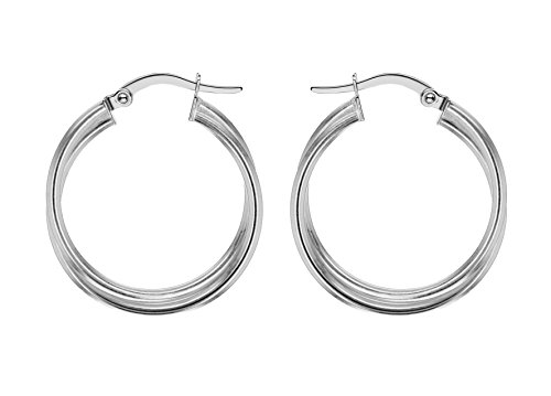 Preisvergleich Produktbild Tuscany Silver Creolen Sterling Silber 30mm Doppelt Verflochten