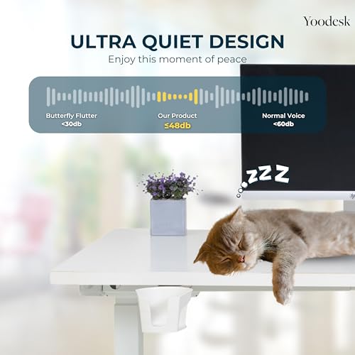 Image of Dual Motor - 150x75cm (25mm Frosty White Top & Frame) Electric Height Adjustable Desk, 3-Stage Lift, Cup & Headphone Holder, Anti Collision Safety | 2-Year Warranty