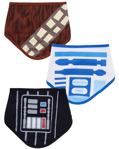 STAR WARS Baby Boys' Bandana Bibs 3 Pack Set for Feeding, Teething, and Drooling