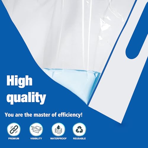 3 Gallon Extra Large Zipper Bag, 16” x 18”, Clear Plastic Storage Bag with Handle for Clothes, Moving, Travel, 2mil Thick, 15pcs