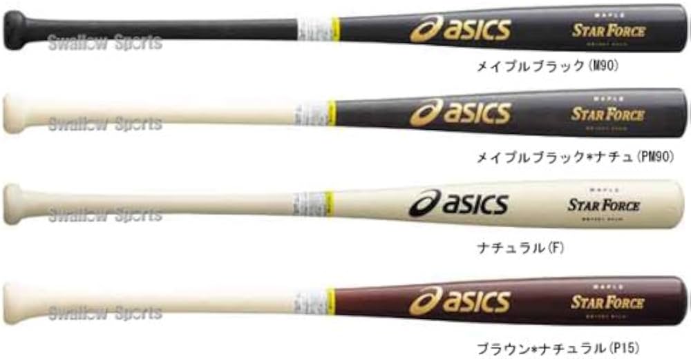 Amazon.co.jp: アシックスベースボール 軟式用 木製 バット STAR FORCE