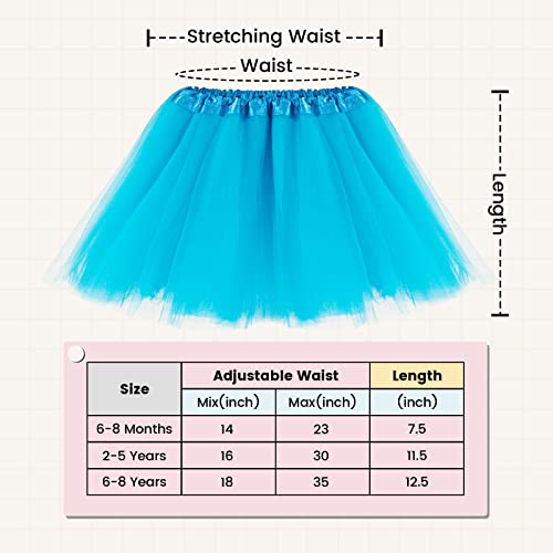 Simplicity Tutus For Girls Kids Girls 4 Layered Tulle Skirt For Girls Tutus For Toddlers Blue Tutu, Peacock Blue, 2-5 Years #TOP1
