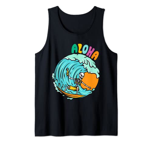 Disfraz de surfista hawaiano del día del espíritu de Luau Camiseta sin Mangas