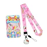 Eiodlulu Id Holder Vertical Badge with 1 Clear Id Card Window 1 Card Slot and 1 Neck Lanyard Cute Ca