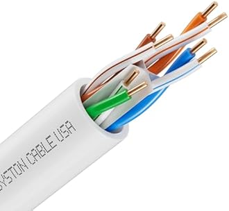 Syston Cable Technology Cat 6A+ Ethernet Network Cable, 750MHz 23AWG Solid Bare Copper Wire Outdoor/Indoor, No Ends 100/250/500/1000 Ft Available, Heat Resistant Riser Rated (100 FT, CMR, White-CMR)